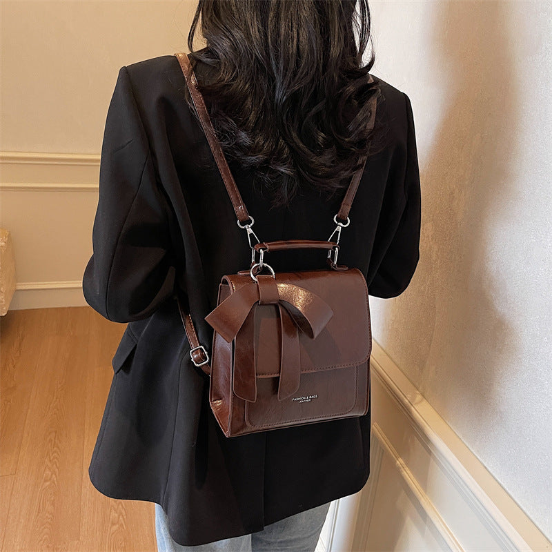 Women’s Cream Bow Handbag – Elegant Shoulder & Crossbody Bag
