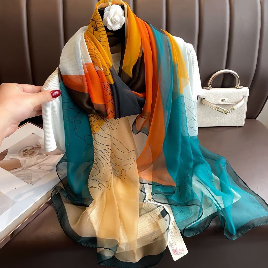 Silk All-matching Yousoft Scarf Long Elegant Scarf