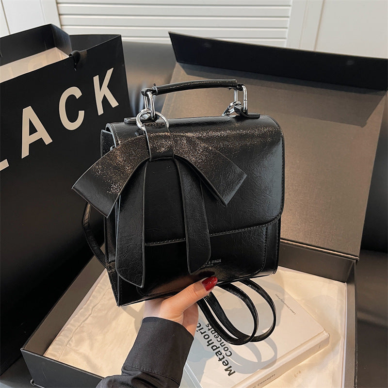 Women’s Cream Bow Handbag – Elegant Shoulder & Crossbody Bag