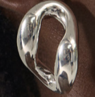 Polished Organic Silver Earrings – Contemporary Chic with an Artful Twist