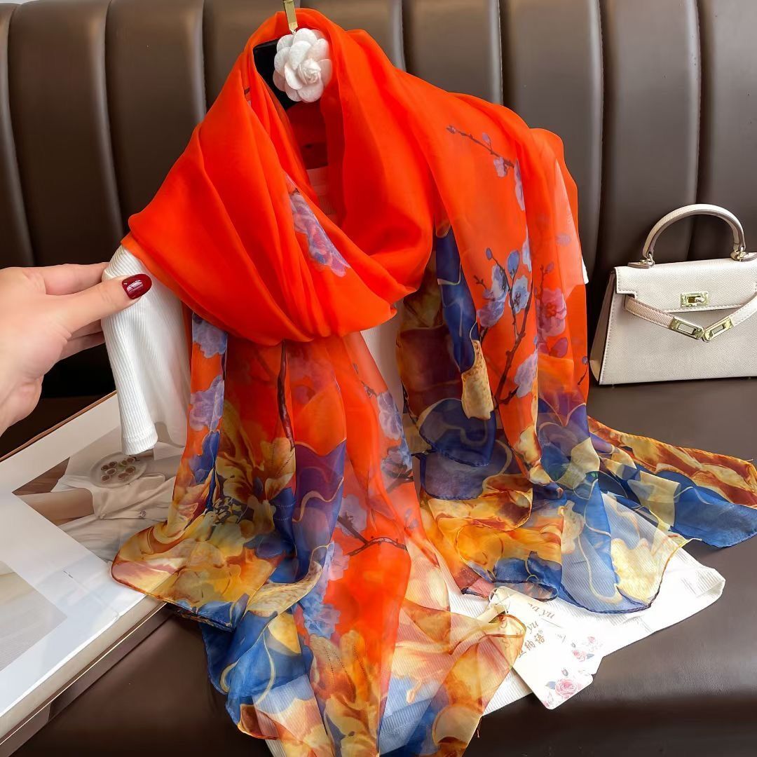Silk All-matching Yousoft Scarf Long Elegant Scarf