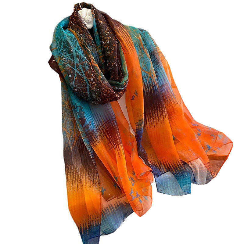 Silk All-matching Yousoft Scarf Long Elegant Scarf