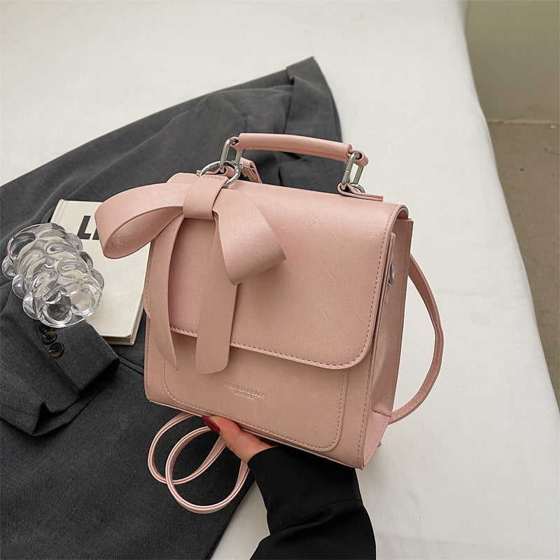 Women’s Cream Bow Handbag – Elegant Shoulder & Crossbody Bag