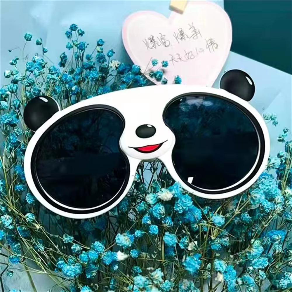 Trend Children Cartoon Sunglasses Boys Girls Panda Shaped Polarized Sun Glasses Kids UV Protection Children'S Birthday Gift Toys