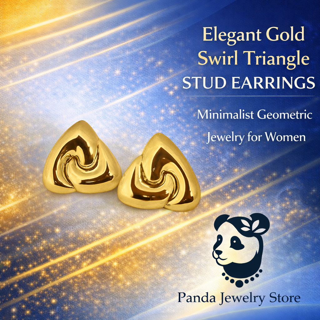 🌹Fine Jewelry Women Electroforming Women Modern Geometry Rotating Triangle S999 Sterling Silver Chunky Stud Earrings