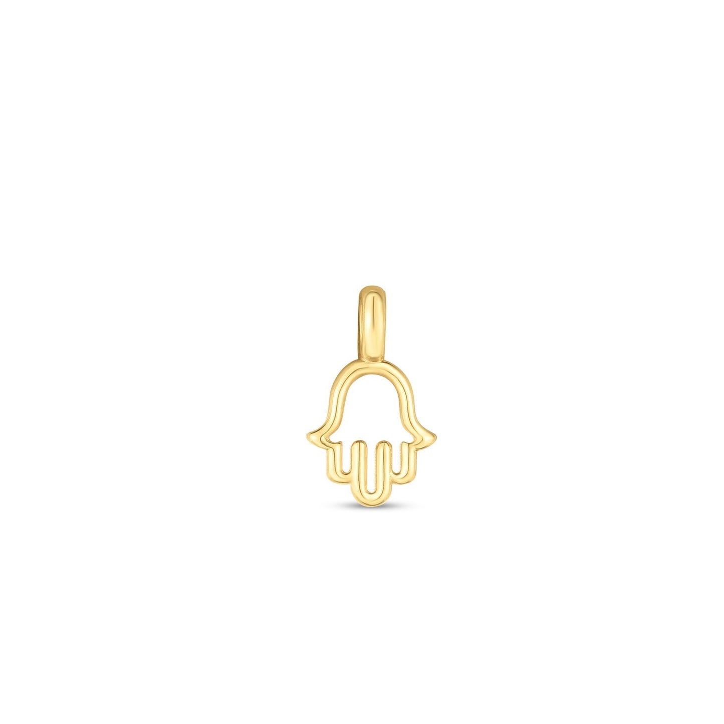 ✨14k Yellow Gold Mini Hamsa Charm