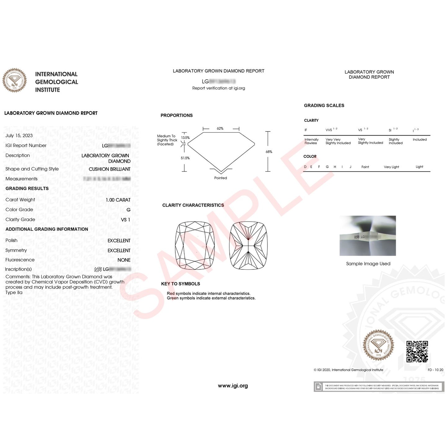 IGI Diamond Certificate