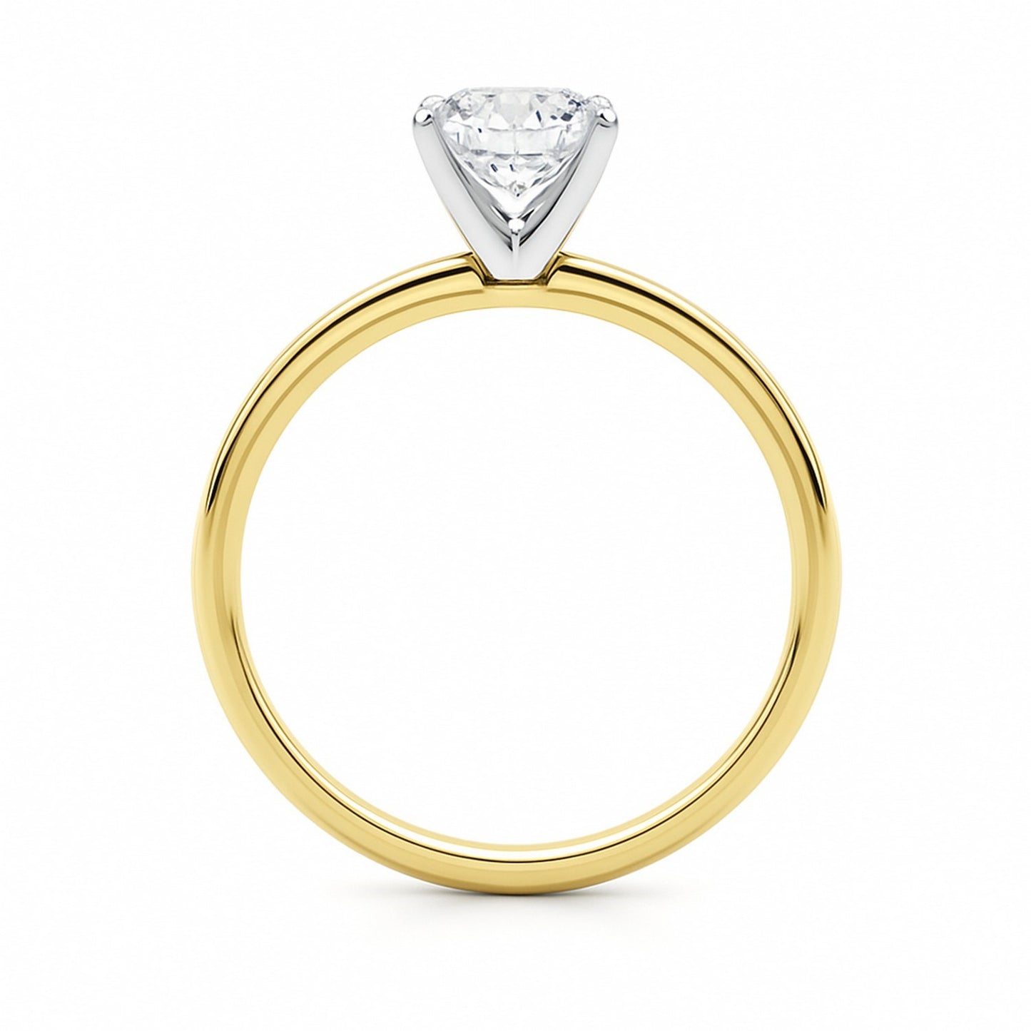 1 Carat Cushion-Cut Diamond Solitaire Ring in 10K Yellow Gold | Panda Jewelry Store