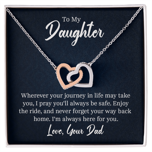Timeless Love Knot Necklace with CZ crystals. Available in 14K white or 18K gold finish. Perfect gift for special occasions!