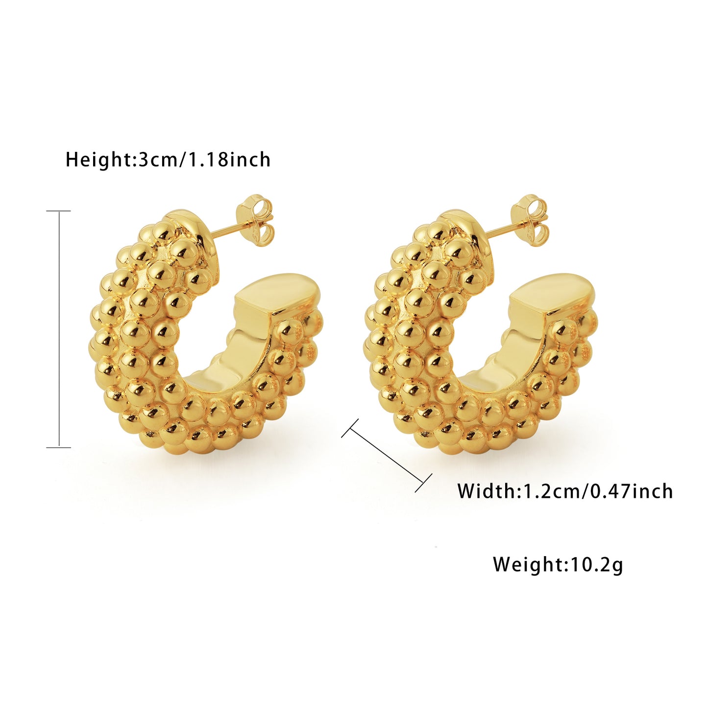 💎Electroforming Chunky Hollow Large Light Bold Look Exaggerated Jewelry 999 Sterling Silver Round Hoop Statement Earrings (Pre-Sale)