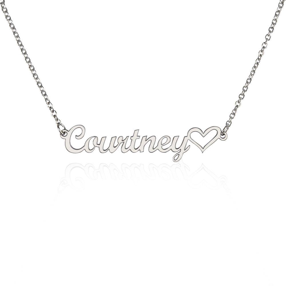 🎁 Just for You! A Heart Name Necklace