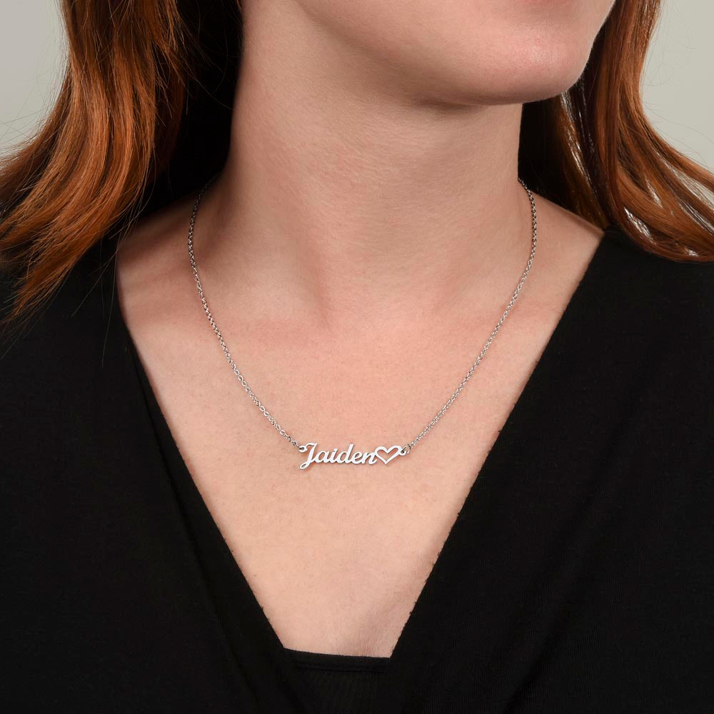 🎁 Just for You! A Heart Name Necklace