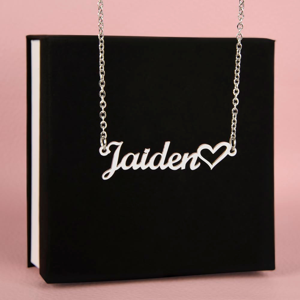 🎁 Just for You! A Heart Name Necklace