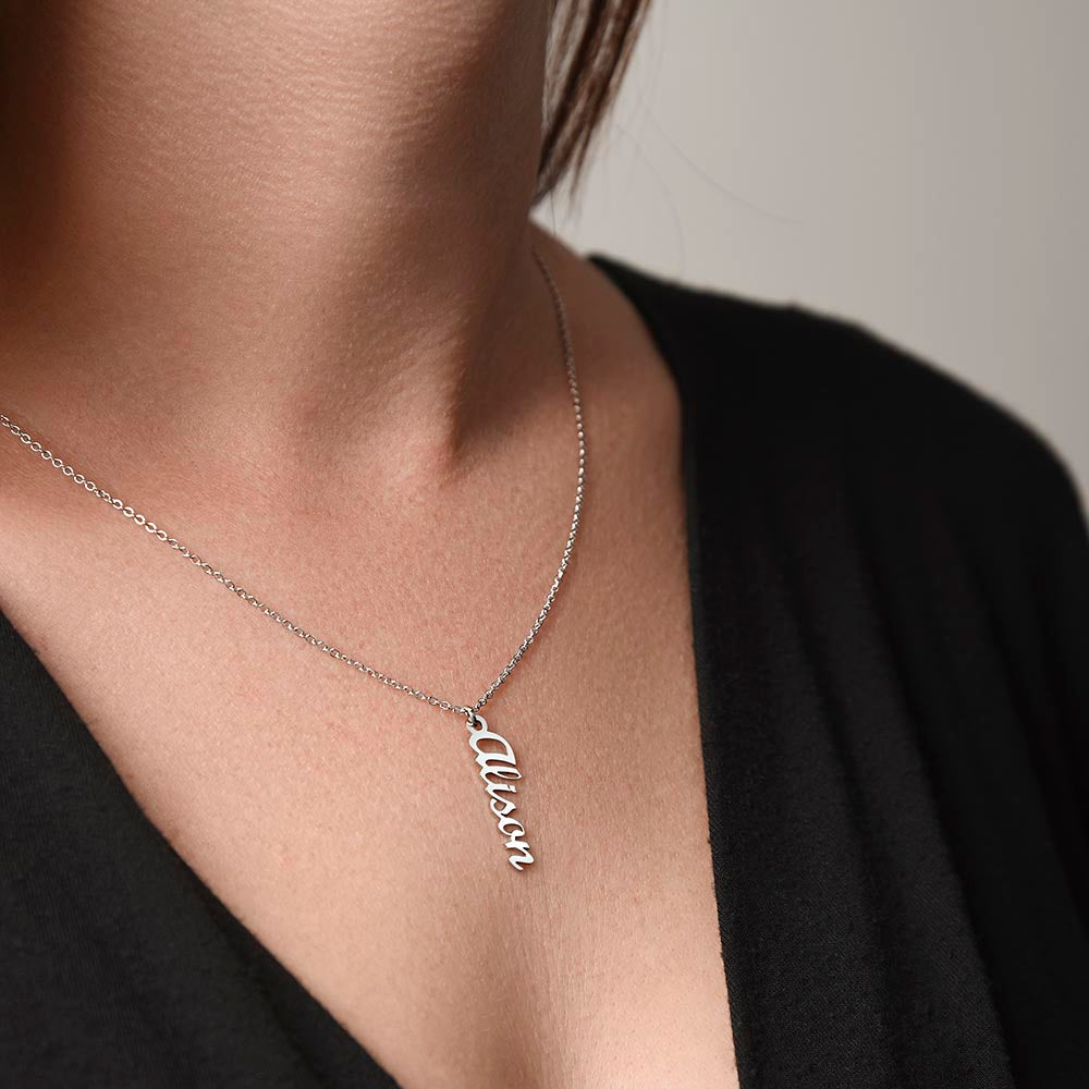 šJust for You! A Vertical Name Necklace