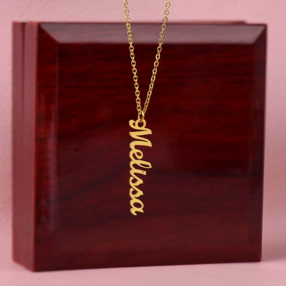 Personalized Vertical Names Necklace - Customized Gift for Her