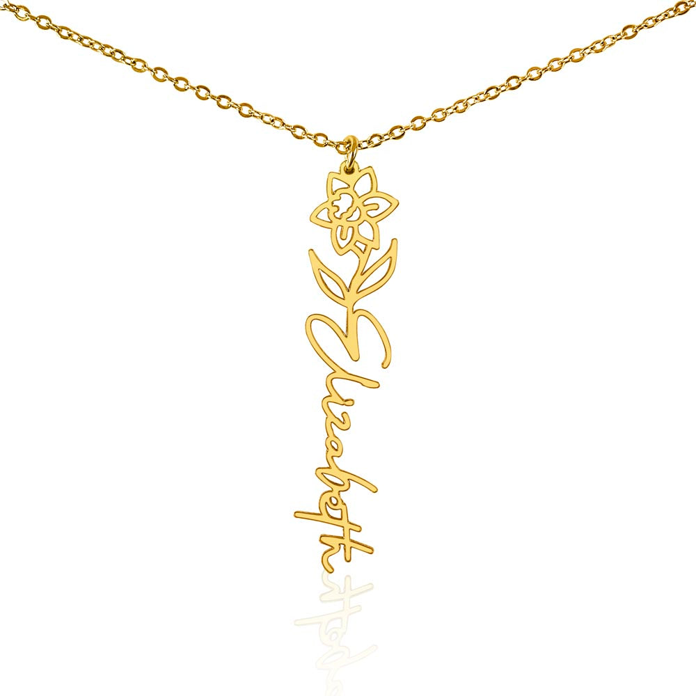 🎁Just for You! A Birth Month Flower Name Necklace