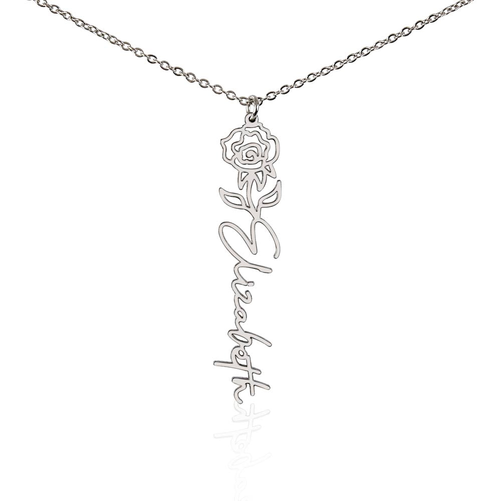🎁Just for You! A Birth Month Flower Name Necklace