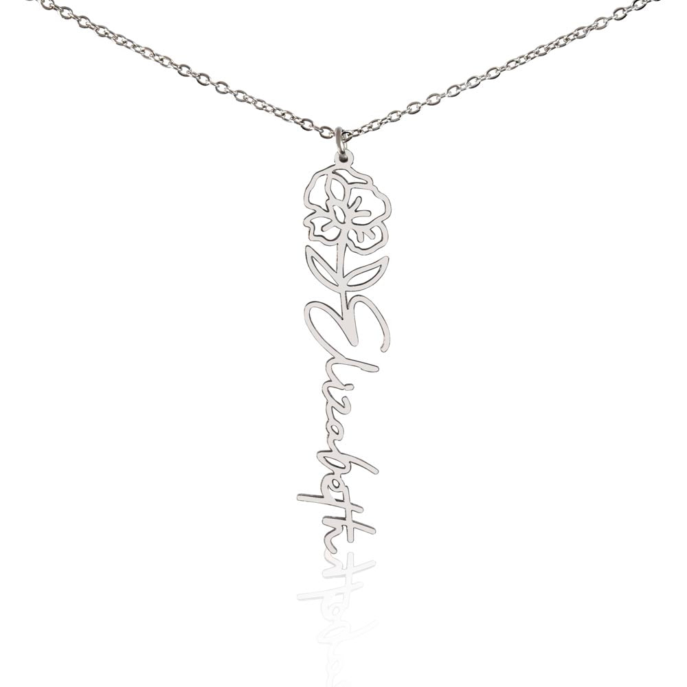 🎁Just for You! A Birth Month Flower Name Necklace
