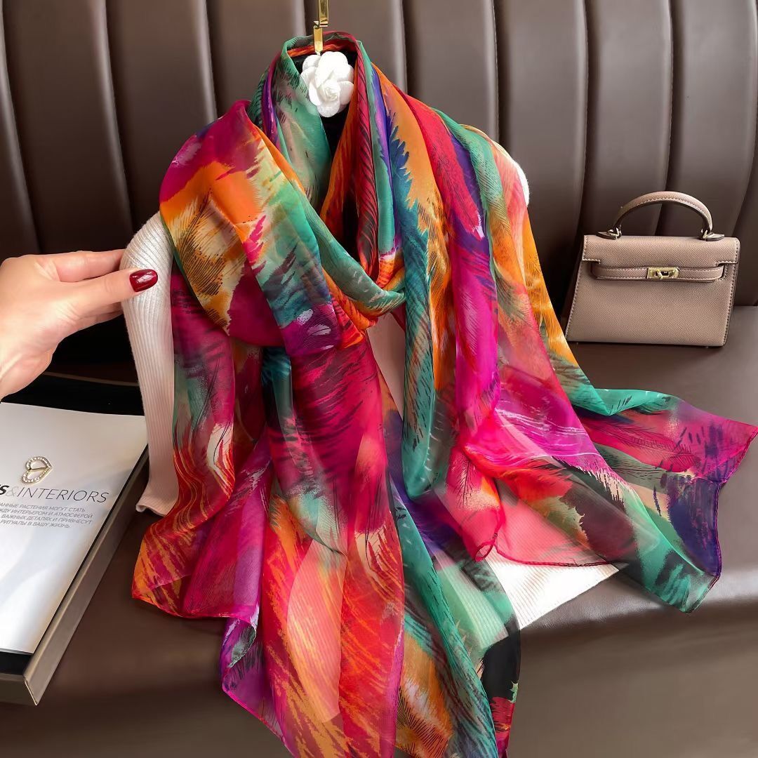 Silk All-matching Yousoft Scarf Long Elegant Scarf