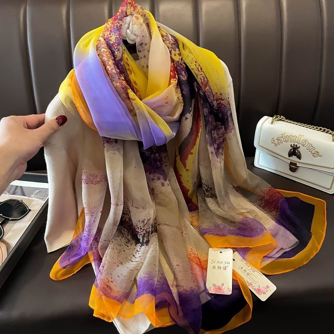 Silk All-matching Yousoft Scarf Long Elegant Scarf