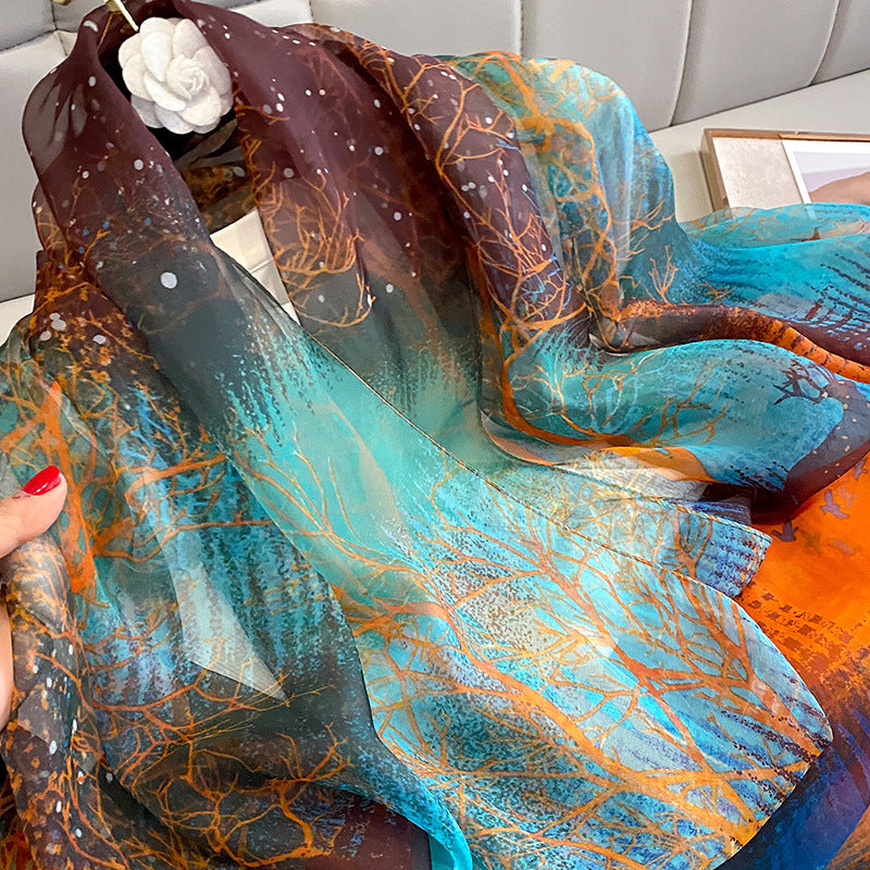 Silk All-matching Yousoft Scarf Long Elegant Scarf