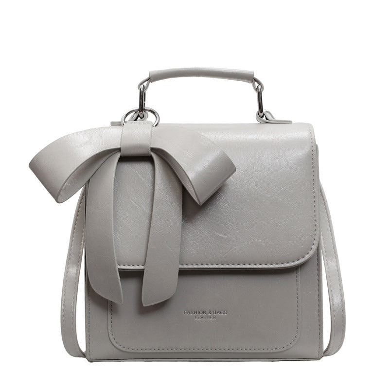 Women’s Cream Bow Handbag – Elegant Shoulder & Crossbody Bag