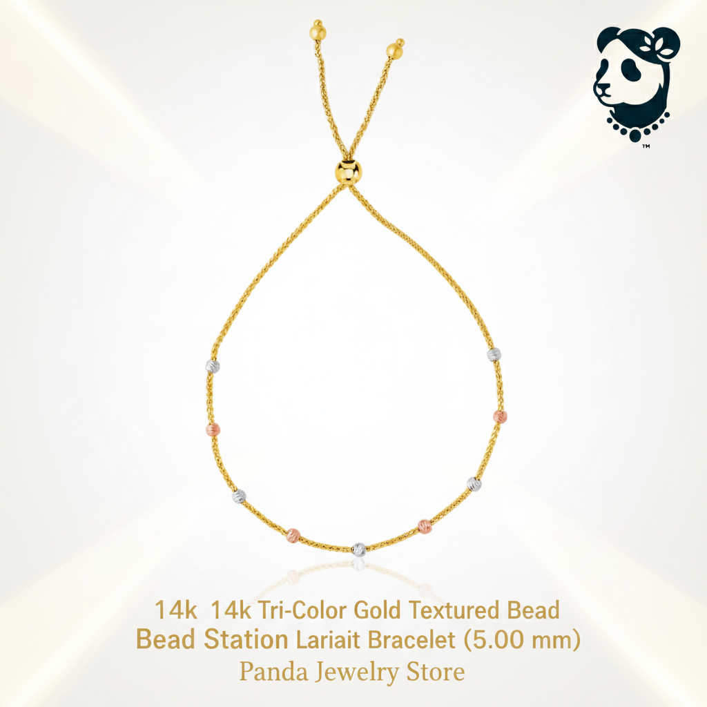 Luxury Tri-Color Gold Lariat Bracelet Banner