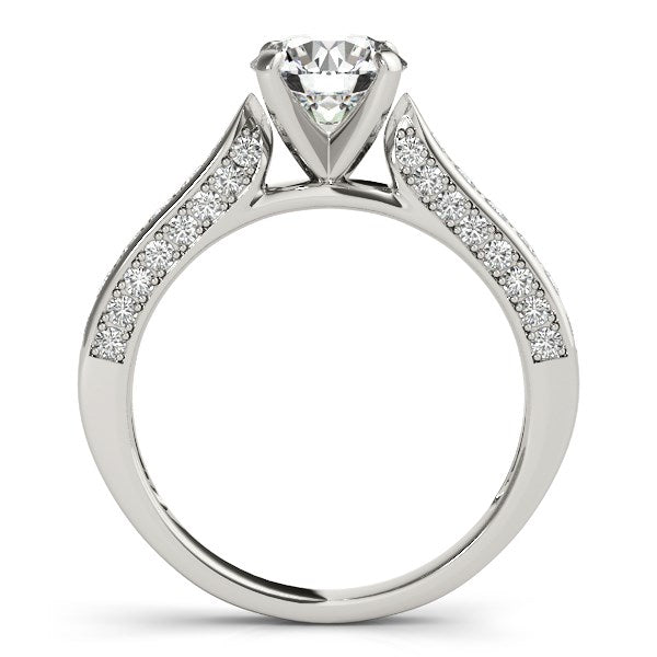14k White Gold Diamond Engagement Ring