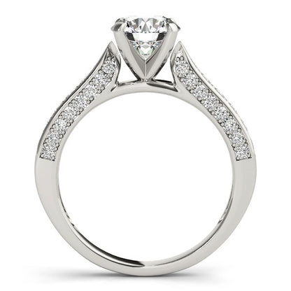 14k White Gold Diamond Engagement Ring