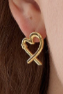 Chic Gold-Plated Heart Earrings – Minimalist Love with a Modern Twist