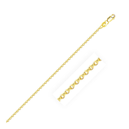Gold chain necklace on a white background