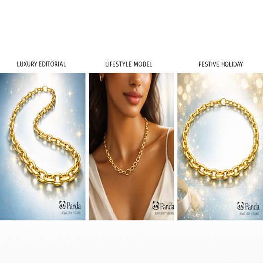 🍀14K Yellow Gold Charm Lock Rolo Chain Necklace (5.10 mm)