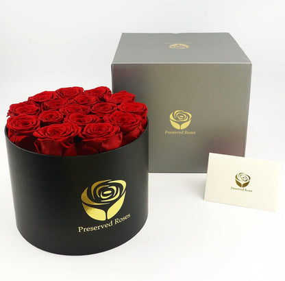 Roses Preserved Rose, Rose Gift for Her 16 Real Rose Box Eternal Long Lasting Rose Handmade Rose for Girlfriend Mother Wife Valentine'S Day Christmas Mother'S Day (Red)