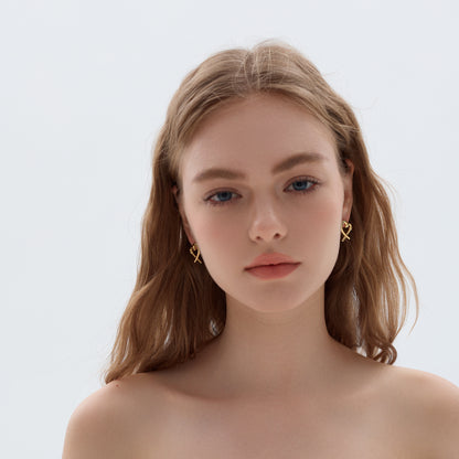 Chic Gold-Plated Heart Earrings – Minimalist Love with a Modern Twist