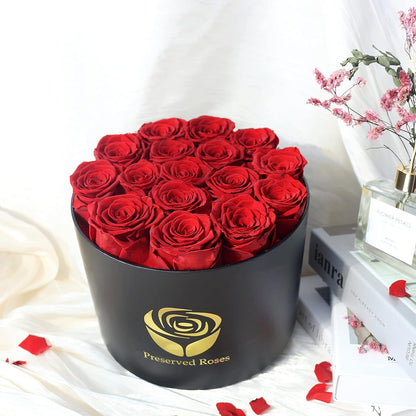 Roses Preserved Rose, Rose Gift for Her 16 Real Rose Box Eternal Long Lasting Rose Handmade Rose for Girlfriend Mother Wife Valentine'S Day Christmas Mother'S Day (Red)