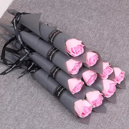 Artificial Rose Flowers Soap Rose Bouquet Valentines Day Wedding Home Decor 5/10Pcs Gift