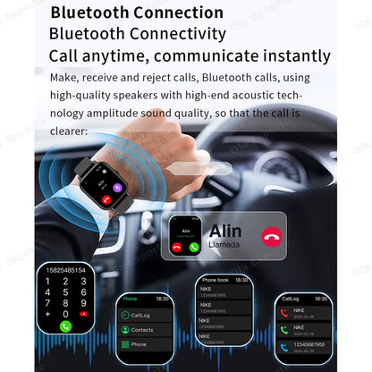 New Smart Watch Men Women Dynamic Island 1.83-Inch Full Touch Screen Health Monitoring Sports Tracker Bluetooth Calls Smartwatch