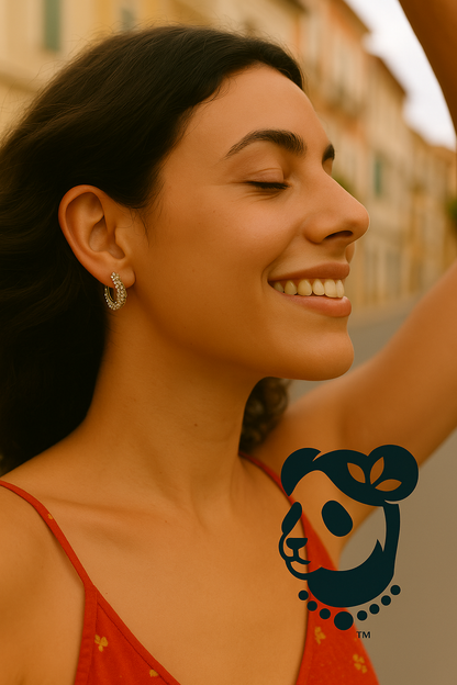 Beaded Sterling Silver Hoop Earrings – Chunky Textured Statement Jewelry