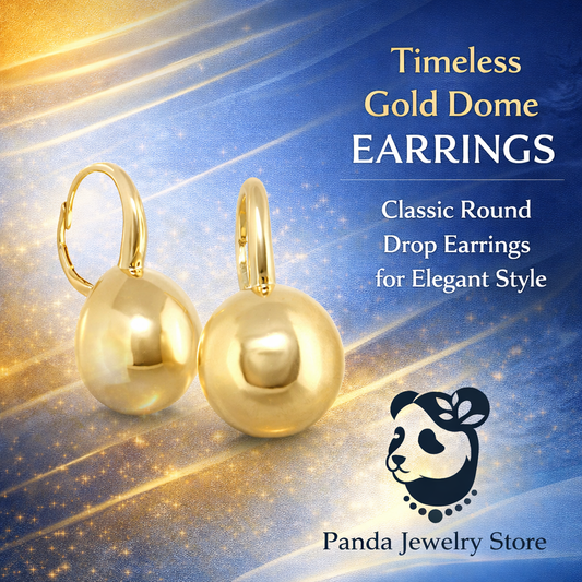 ✨Timeless Gold Dome Earrings – Classic Round Drop Earrings for Elegant Style