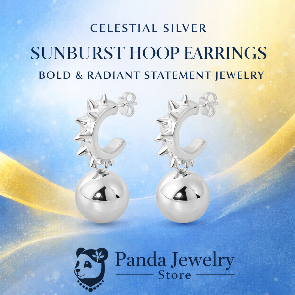 🍒Fashion Jewelry Chunky Electroforming Hollow Light Large Round Ball 999 Sterling Silver Statement  Stud  Earrings