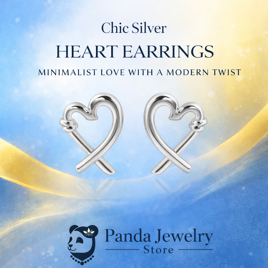 🍎Honeymoon Hollow Heart 999 Sterling Silver Romantic Fine Jewelry Women’s Stud Earrings