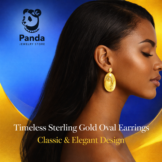 🌹Women Fashion Jewelry Artistic 999 Pure Silver Huge Facial Oval Simple Portrait Electroforming Hollow Statement Earrings