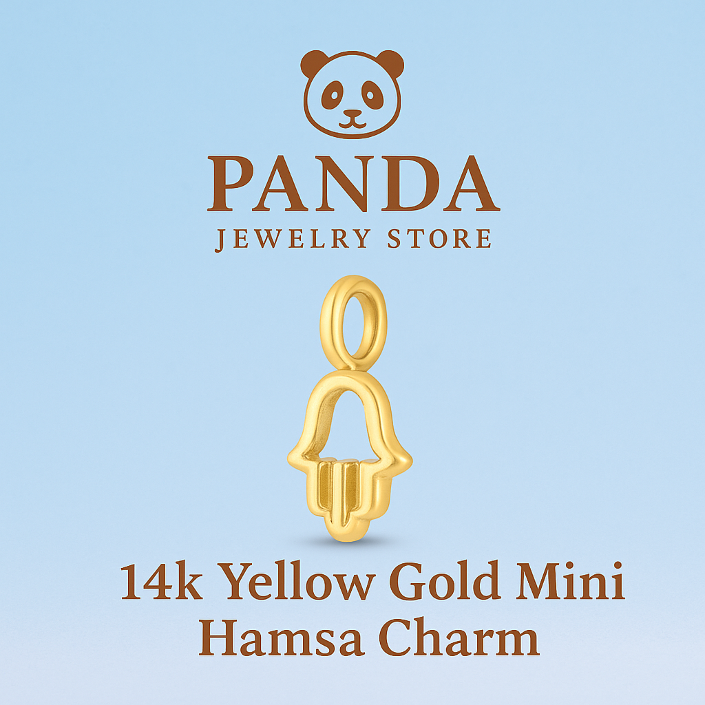 ✨14k Yellow Gold Mini Hamsa Charm