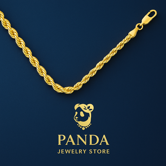 ✨Lite Rope Chain Bracelet in 10k Yellow Gold  (2.50 mm)