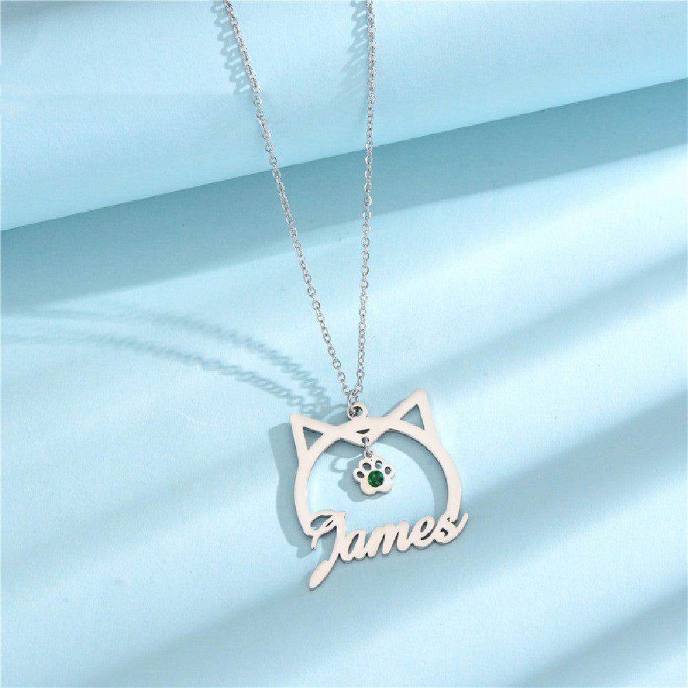 Stainless Steel English Name Necklace
