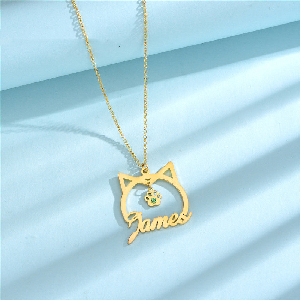 Stainless Steel English Name Necklace
