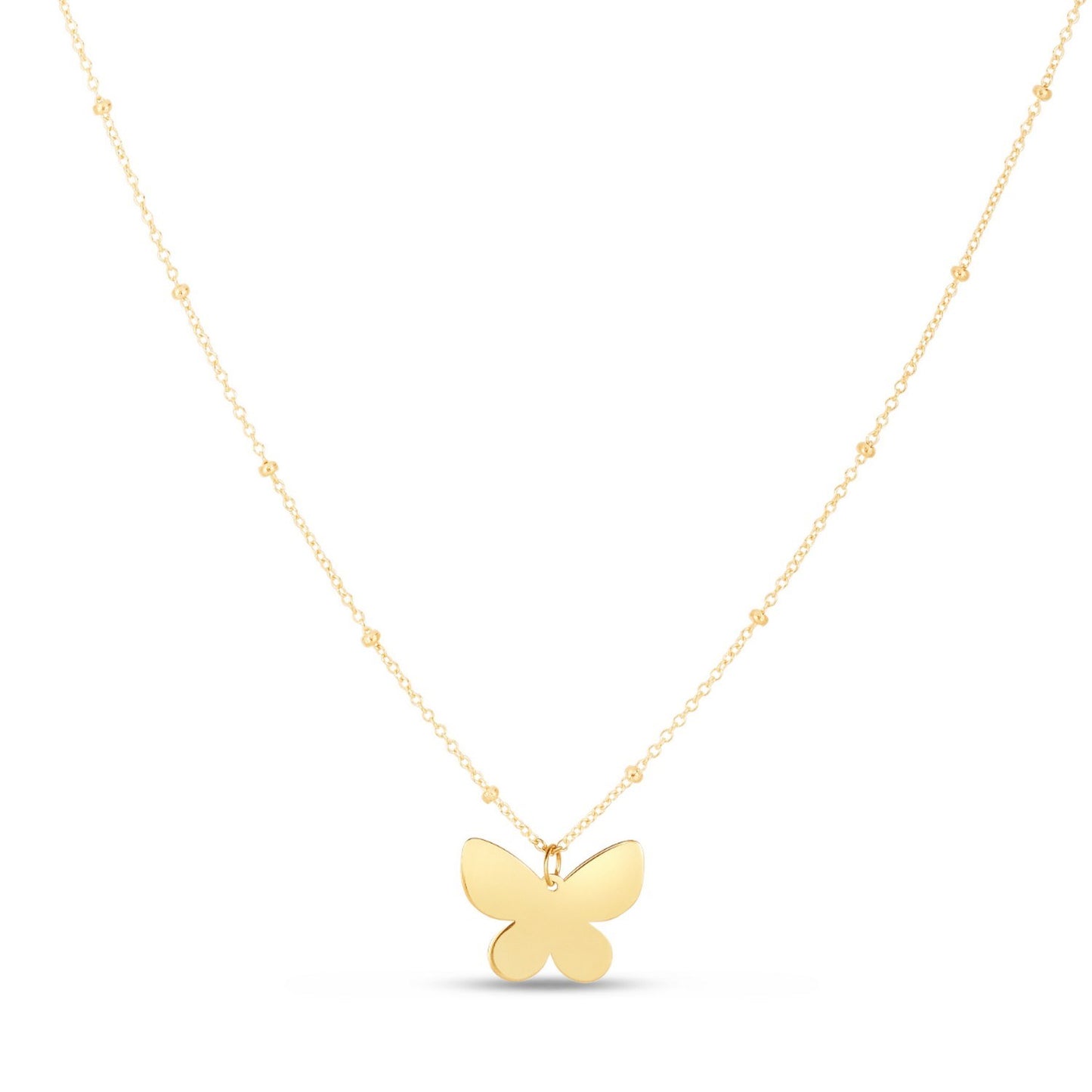 💎14k Yellow Gold Papillon Butterfly Necklace