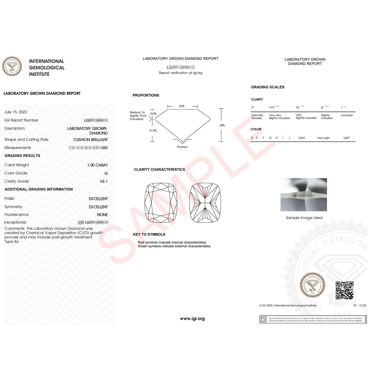 IGI Diamond Certificate