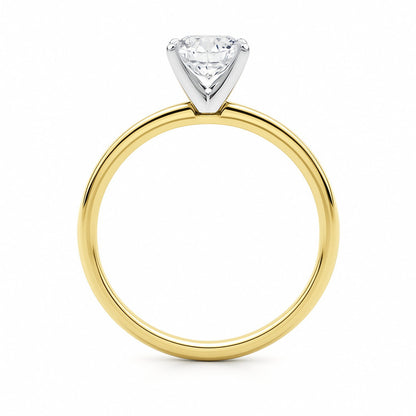 1 Carat Cushion-Cut Diamond Solitaire Ring in 10K Yellow Gold | Panda Jewelry Store