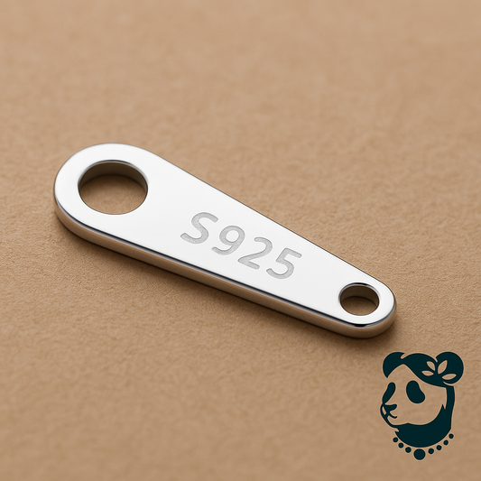 Simple geometry S925 silver connector pendant for DIY necklaces and bracelets